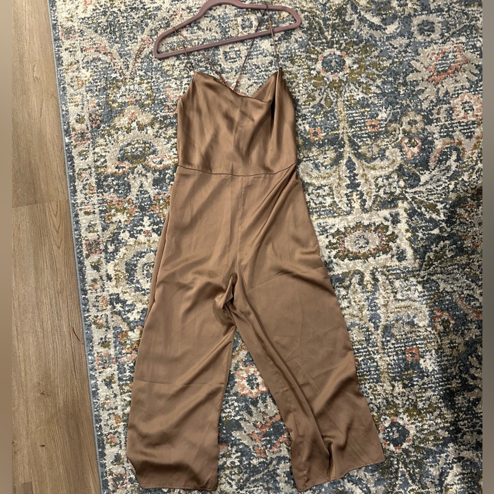 Abercrombie & Fitch Satin Midi Jumpsuit